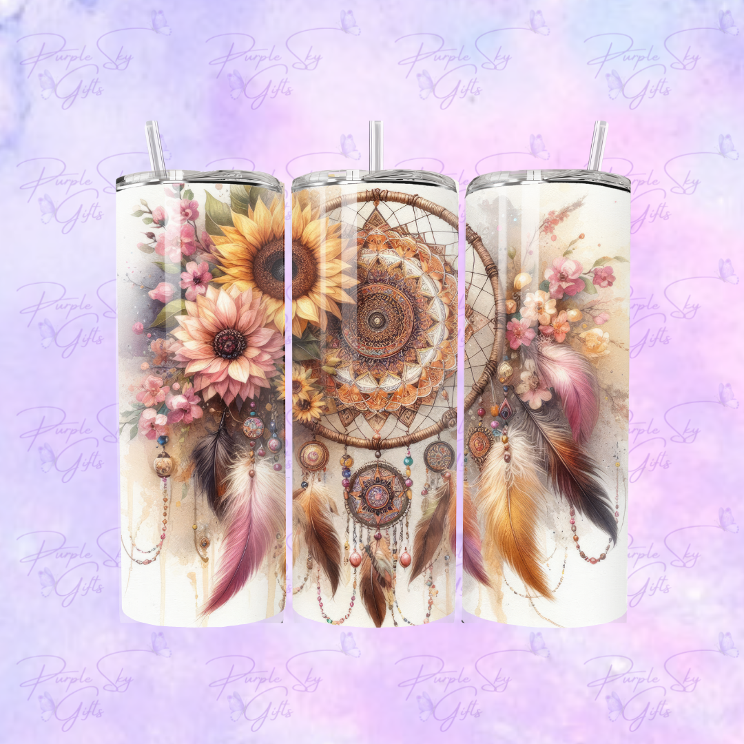 Boho Pastel Dreamcatcher 20 or 30 oz Tumbler