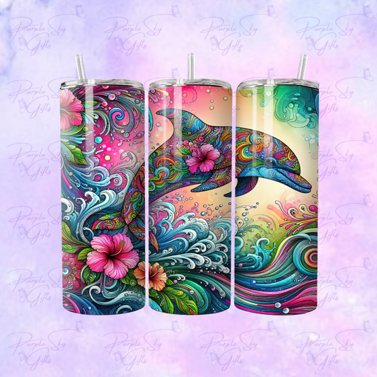 Tropical Dolphin 20 oz Tumbler
