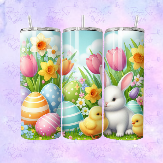 Easter Bunny With Chicks 20 oz Tumbler