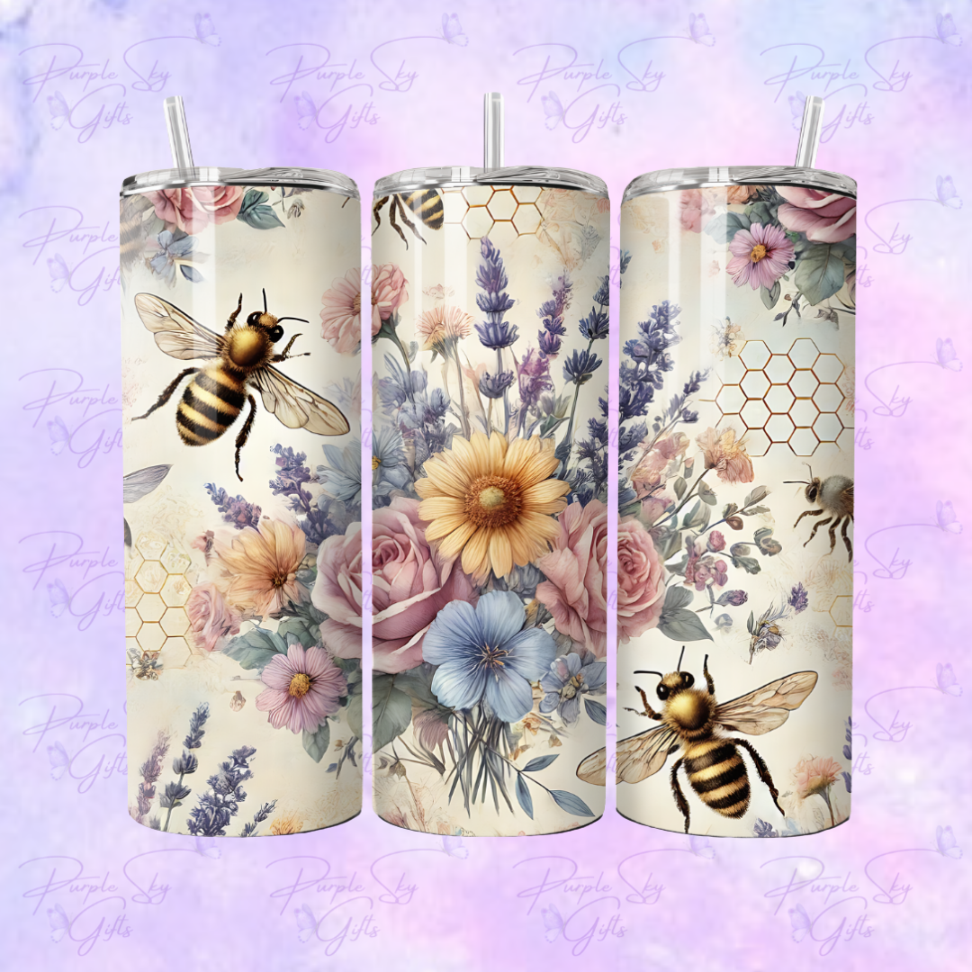 Bees and Wildflowers 20 oz Tumbler