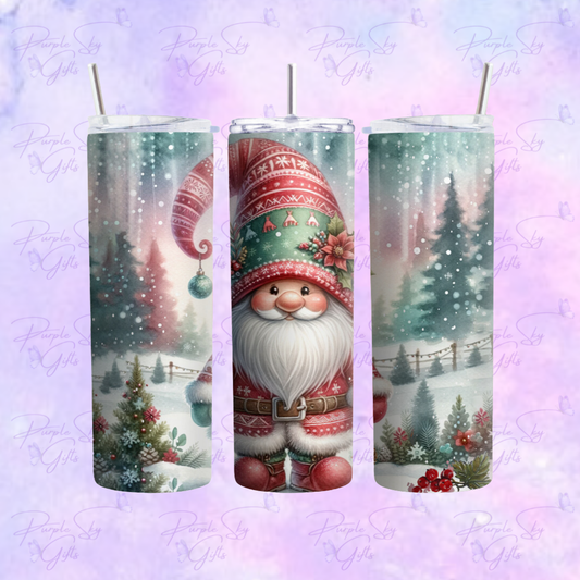 Christmas Gnome In Red Sweater 20 oz Tumbler