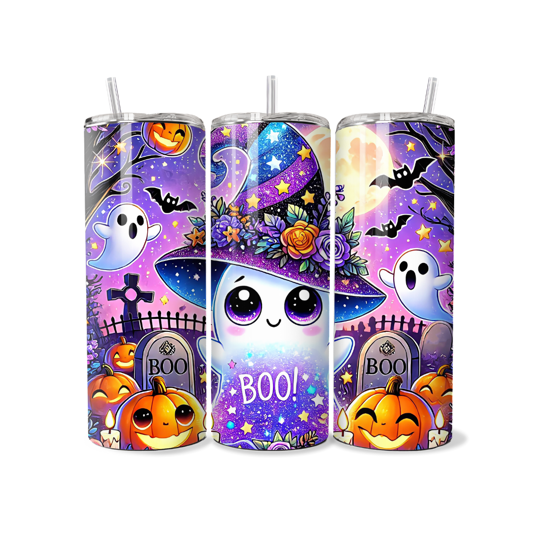 Cute Graveyard Ghost 20 oz Tumbler