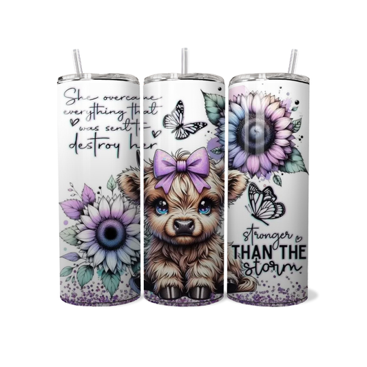 Affirmations Highland Cow 20 or 30 oz Tumbler