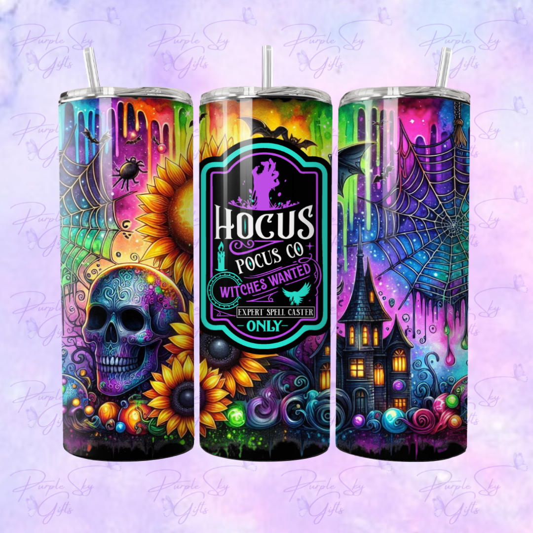 Colorful Rainbow Hocus Pocus Witches 20 oz Tumbler