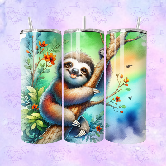 Colorful Tree Sloth 20 oz Tumbler