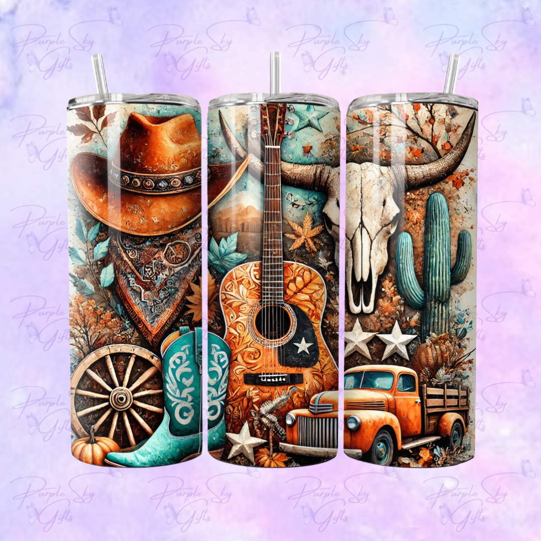 Country Western Fall Vibes 20 oz Tumbler