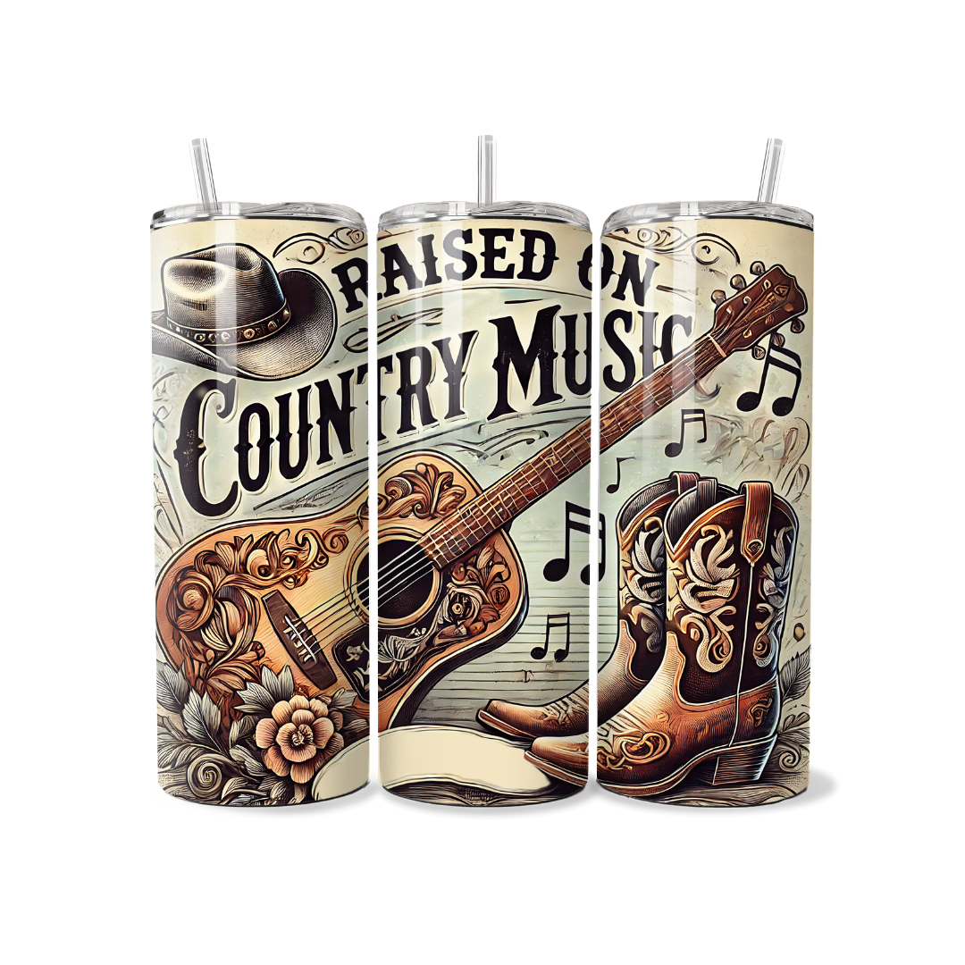 Raised On Country Music 20 oz Tumbler