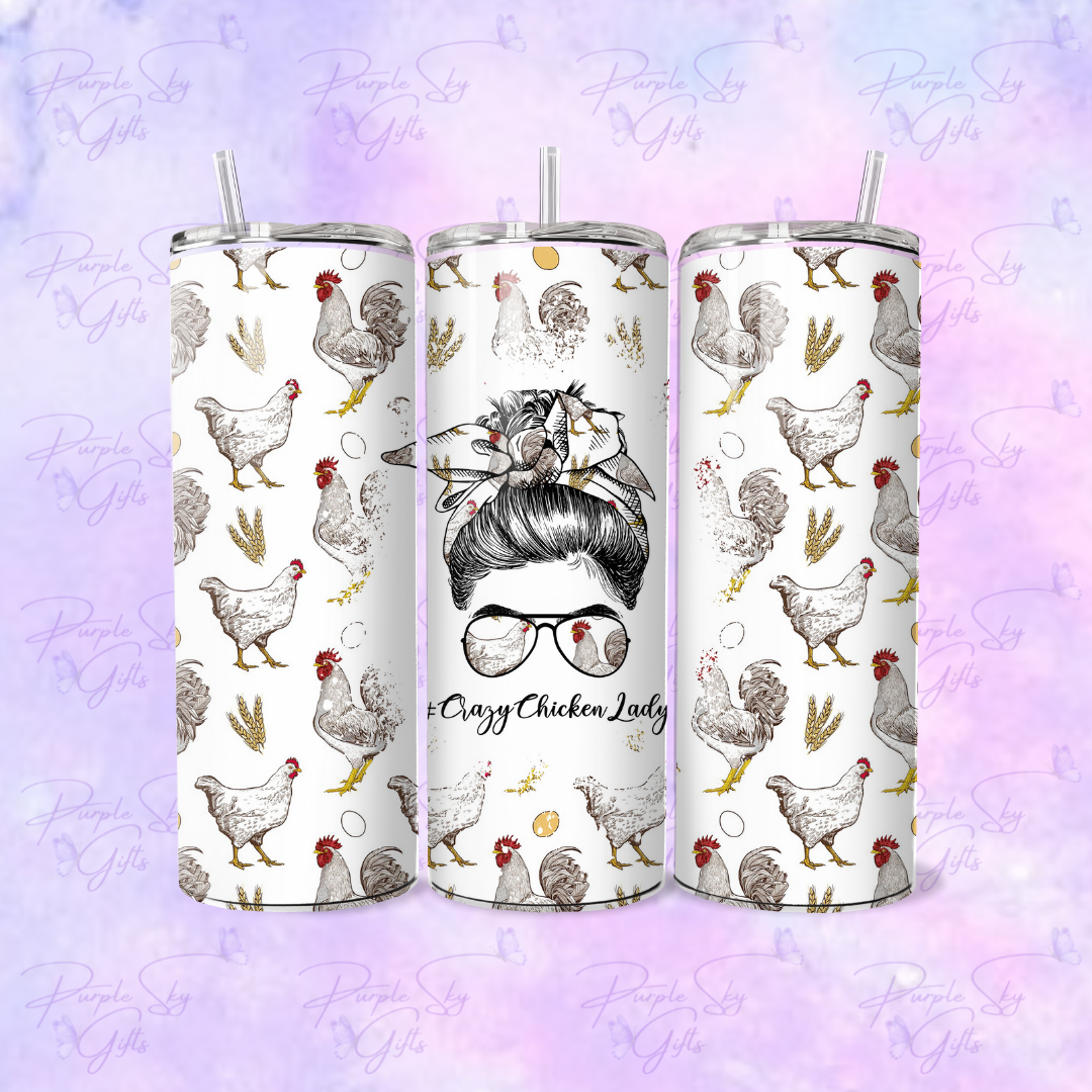 Crazy Chicken Lady 20 oz Tumbler
