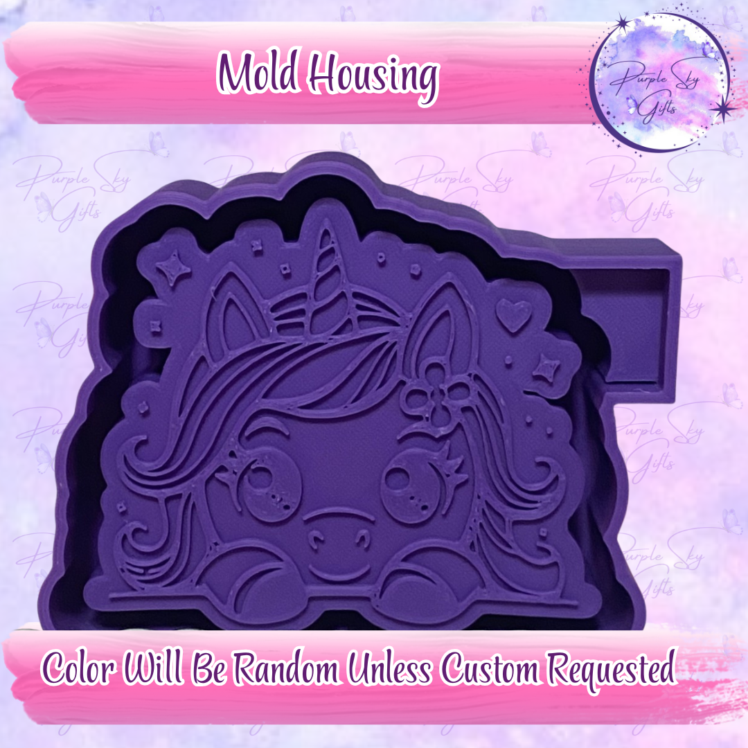 Peeking Unicorn Mold Housing OR Silicone Mold
