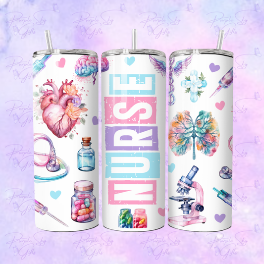Pastel Nurse 20 or 30 oz Tumbler