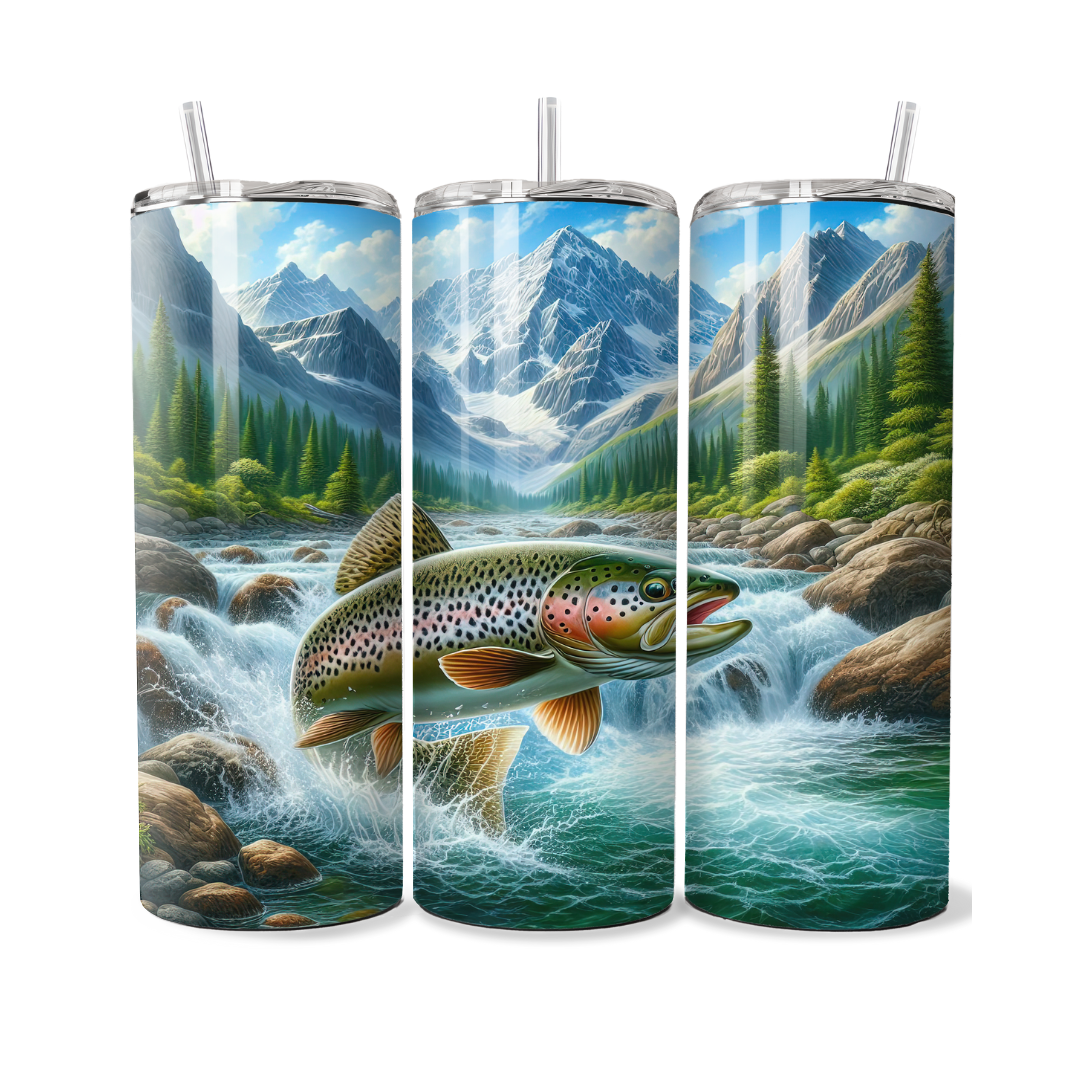 Rainbow Trout Fishing 20 or 30 oz Tumbler