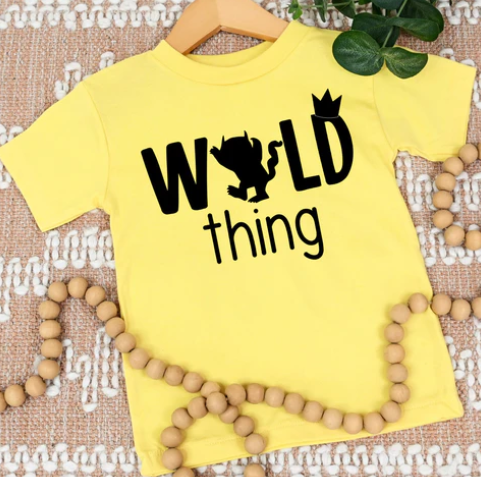 Wild Thing 2 Styles Toddler Single Color Screen Print Transfer Destash