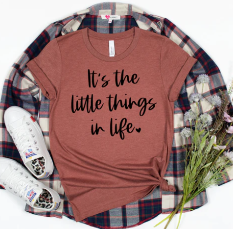 It's The Little Things In Life Adult, Toddler, Infant Single Color Screen Print Destash