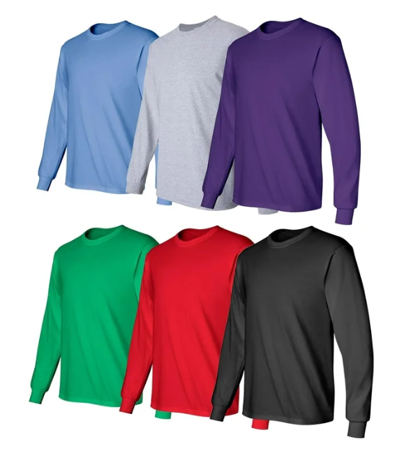 DESTASH Unisex Bella Canvas - Gildan, Hanes, Bella + Canvas, LONG SLEEVE Shirts - Variety Of Colors & Sizes