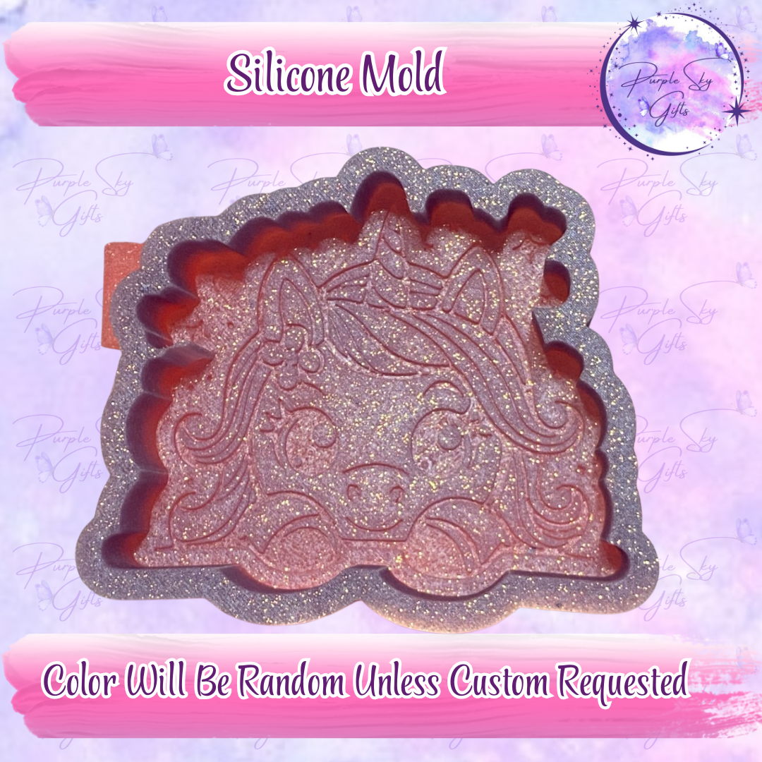 Peeking Unicorn Mold Housing OR Silicone Mold