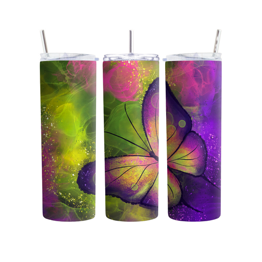 Colorful Butterfly Tumbler 20 or 30 oz Tumbler