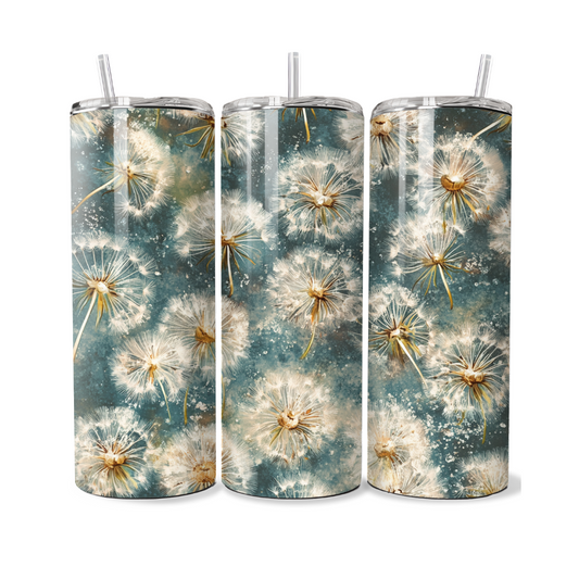 Dandelion Field Wildflower 20 or 30 oz Tumbler