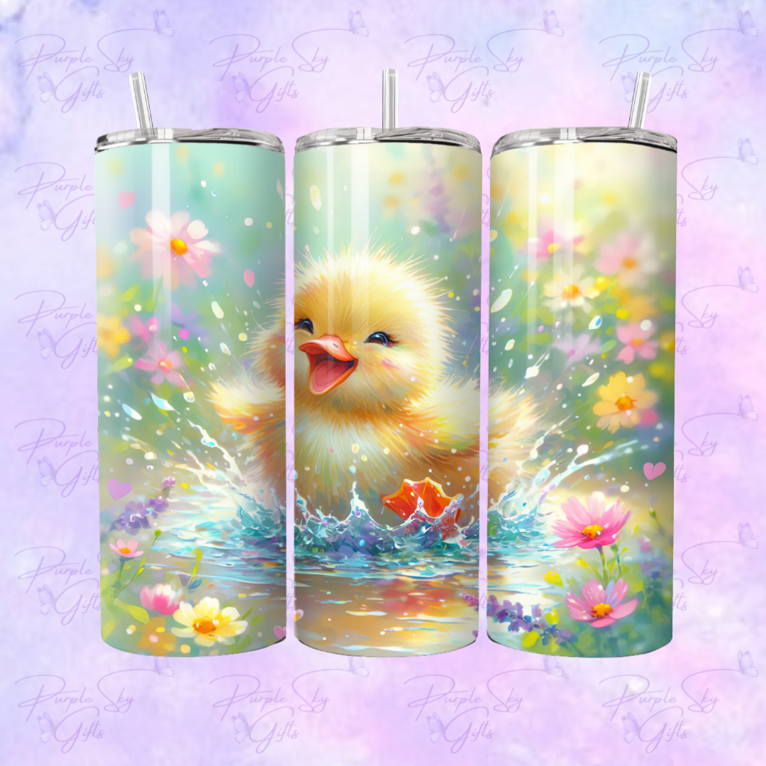Cute Splashing Baby Duck 20 oz Tumbler