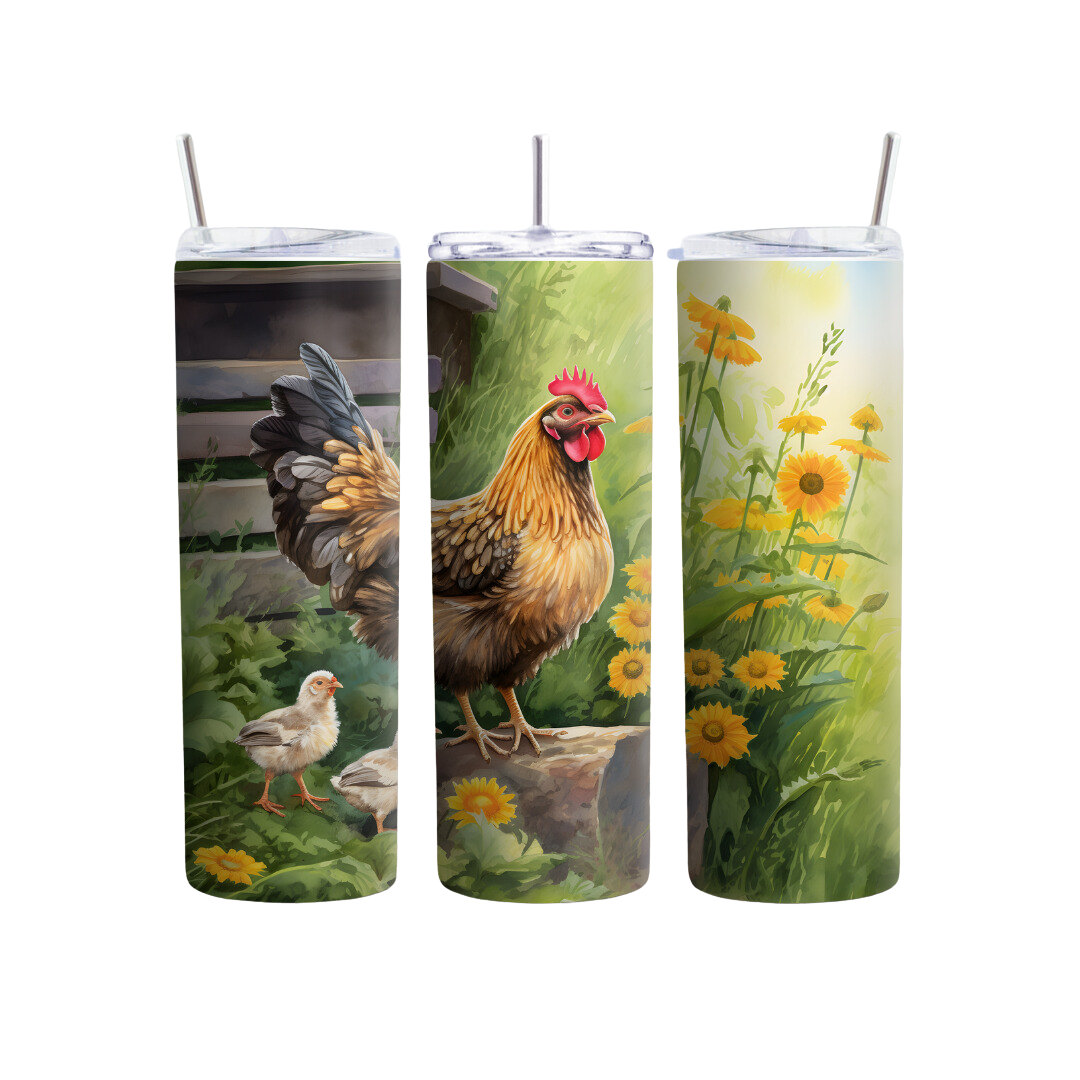Chicken with Chicks 20 or 30 oz Tumbler