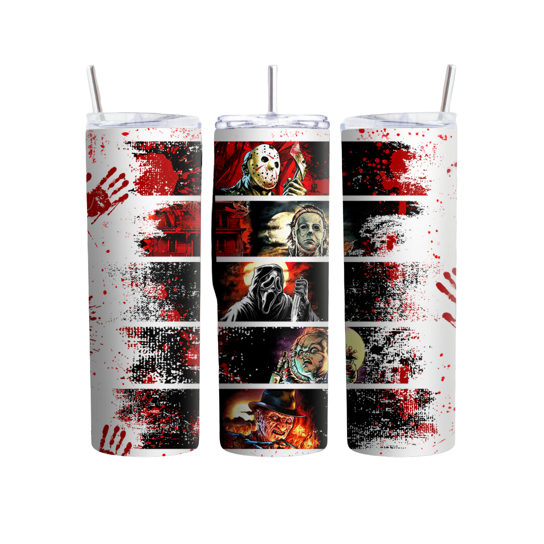 Scary Movie Horror Character Squad 20 or 30 oz Tumbler