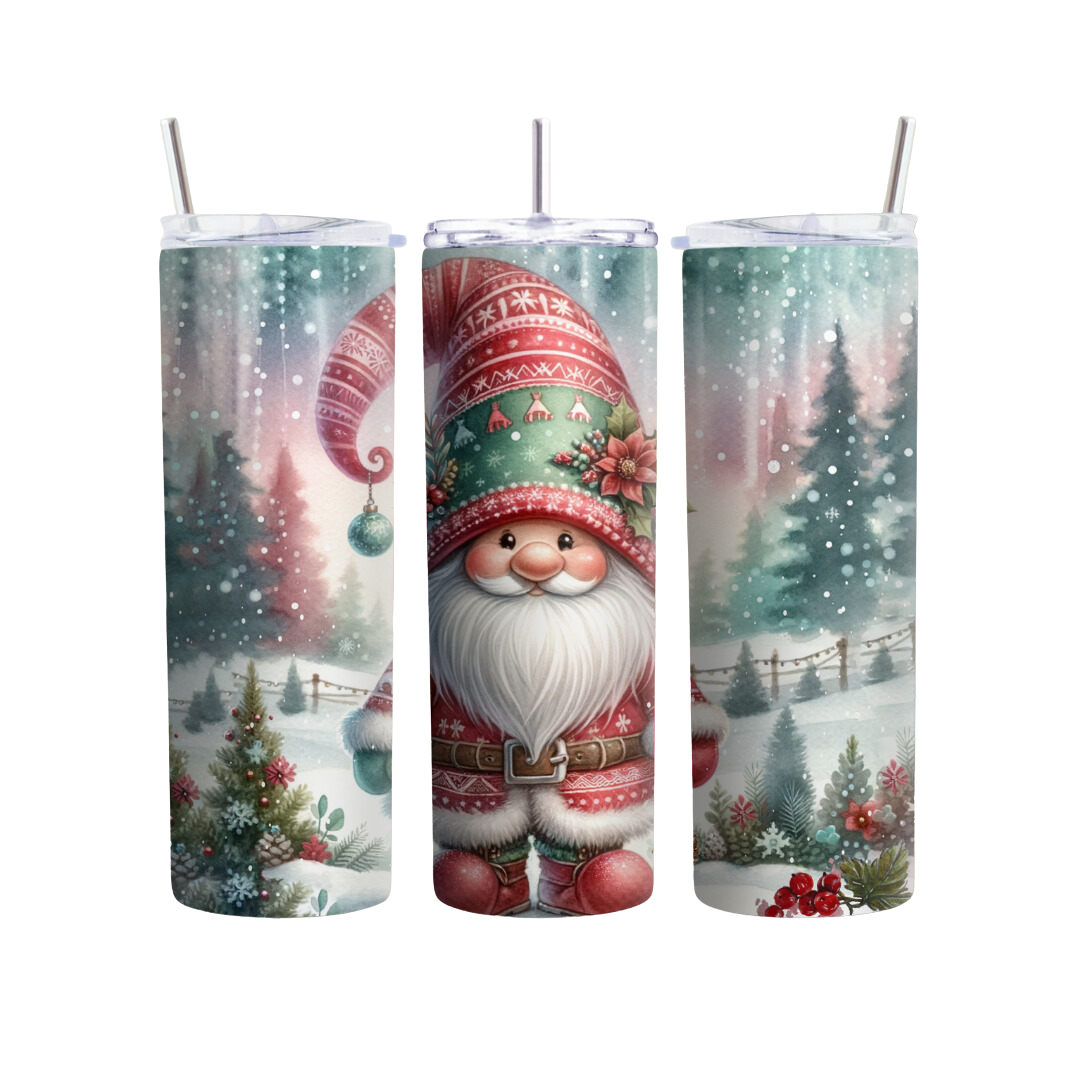 Christmas Gnome In Red Sweater 20 or 30 oz Tumbler