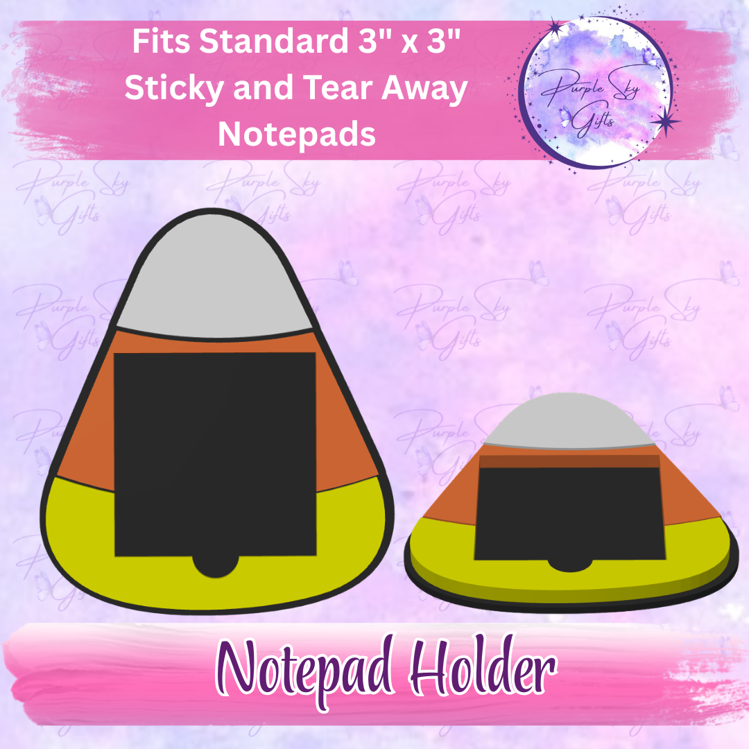 Candy Corn 3"x3" Sticky/Tear Away Notes Notepad Holders